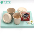 Anhui sogar Großhandel 100% biologisch abbaubar umweltfreundliche Zuckerrohr Bagasse Kaffeetasse Becher Set mit Deckel